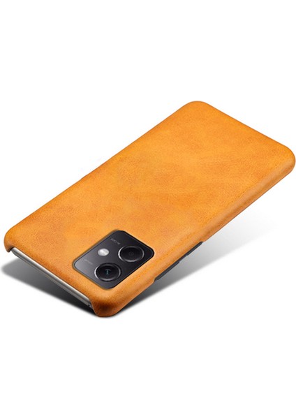Xiaomi Redmi Için Koruyucu Telefon Kapağı Not 12 5g (Global)/(Hindistan)/(Çin)/poco X5 5g, Pu Deri Kaplamalı Pc Buzağı Dokulu Telefon Vaka-Orange (Yurt Dışından) modelleri