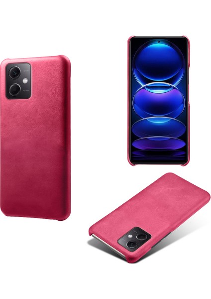 Xiaomi Redmi Için Koruyucu Telefon Kapağı Not 12 5g (Global)/(Hindistan)/(Çin)/poco X5 5g, Pu Deri Kaplamalı Pc Buzağı Dokulu Telefon Kılıfı (Yurt Dışından)