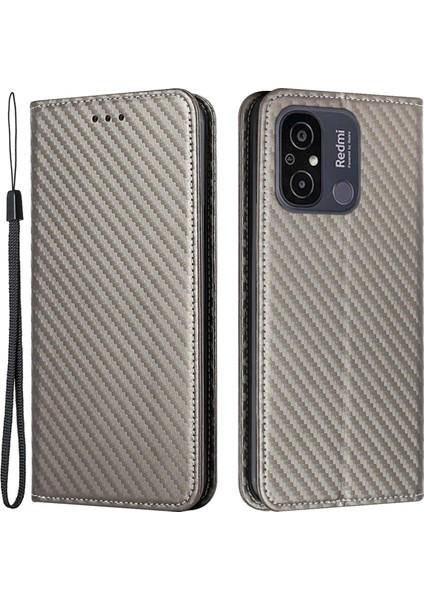 Xiaomi Redmi Için Manyetik Telefon Kapağı 12C 4g Şok Geçirmez Pu Deri Cep Telefon Kılıfı Stand Cüzdan Grey (Yurt Dışından) fiyatları