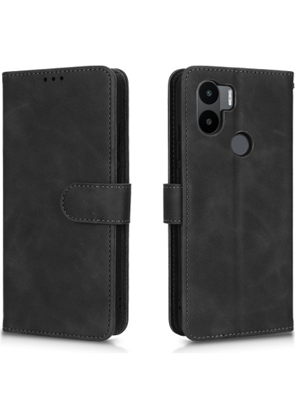 Xiaomi Için Redmi A1+ 4g/a2+ 4g/poco C50 4g Cilt Touch Hissed Cüzdan Stand Telefon Kılıfı Foli Flip Pu Deri+ Tpu Cover-Black (Yurt Dışından) fiyatları