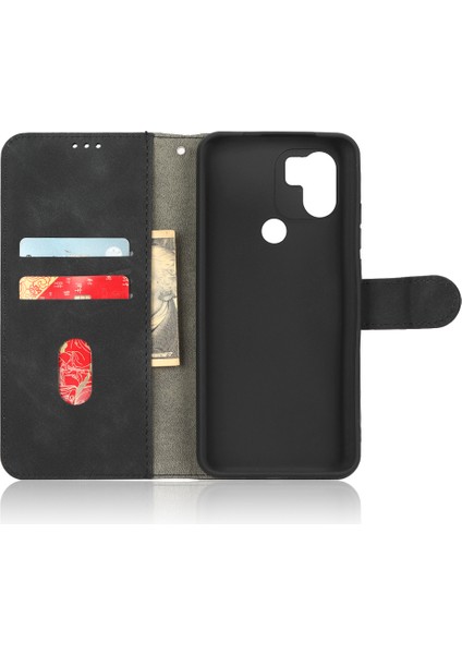 Xiaomi Için Redmi A1+ 4g/a2+ 4g/poco C50 4g Cilt Touch Hissed Cüzdan Stand Telefon Kılıfı Foli Flip Pu Deri+ Tpu Cover-Black (Yurt Dışından) fırsatları