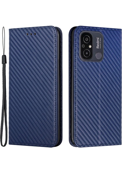 Xiaomi Redmi Için Manyetik Telefon Kapağı 12C 4g Şok Geçirmez Pu Deri Cep Telefon Kılıfı Stand Cüzdan Mavisi (Yurt Dışından) fiyatları