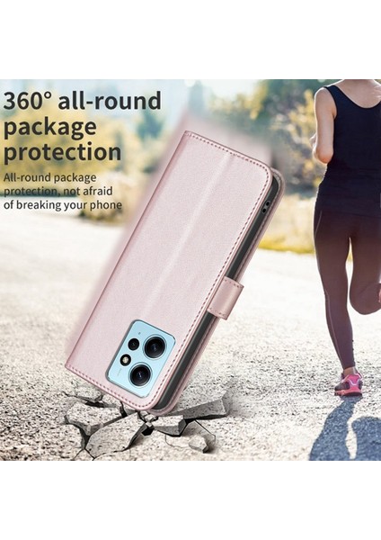 Xiaomi Için BF17 Redmi Not 12 4g Telefon Stand Pu Deri Cep Telefonu Cüzdan Kapak Gil Altın (Yurt Dışından)