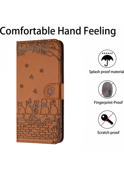 Xiaomi Redmi Için Note 12 Pro 5g/12 Pro Speed ​​5g/poco X5 Pro 5g Baskılı Pu Deri Telefon Kılıfı Stand Kapağı Strap-Brown (Yurt Dışından) fırsatları