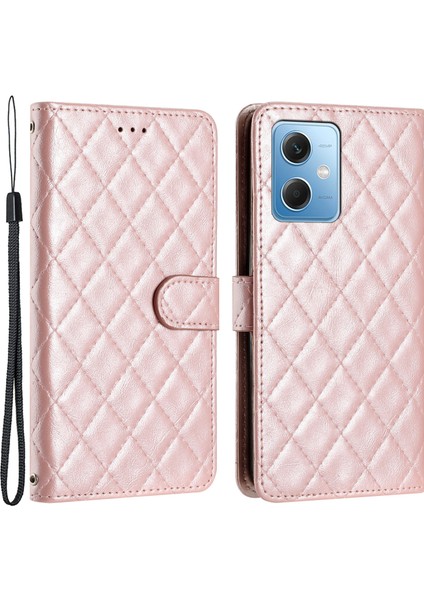 Xiaomi Redmi Için Note 12 5g (Çin)/(Hindistan)/(Global)/poco X5 5g Telefon Cüzdan Standı Kapak Dikiş Hattı Eşzeme Deri Deri Kılıf Altın (Yurt Dışından) fiyatları