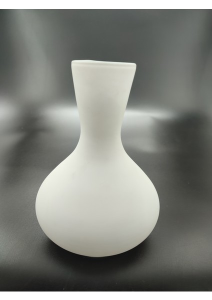 . Avize Lamba Camı. Beyaz Renkli. (Alt Çap: 8.00cm-h:18.00cm)