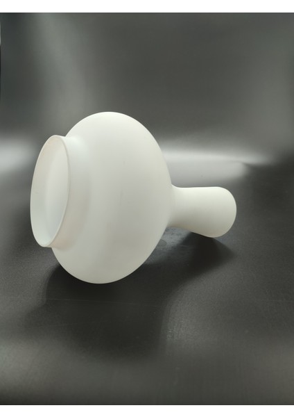 . Avize Lamba Camı. Beyaz Renkli. (Alt Çap: 8.00cm-h:18.00cm)