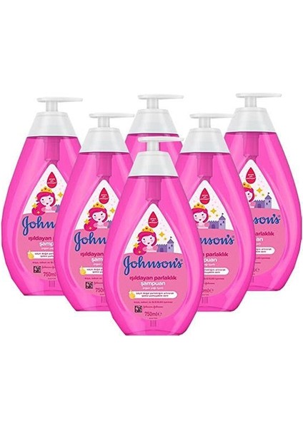 Johnson's Baby Işıldayan Parlaklık Bebek Şampuanı 750 ml 6 Lı   Paket