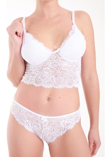 Asist Secret Magic ASM1269 Kadın 2 Li Ekru Kapsız Ic Astarlı Dantel Bralet Tanga Takım