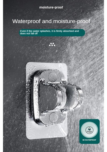 Krom Nano Kendinden Yapışkanlı Banyo Duş Başlığı Askısı 15 kg Taşıma Kapasiteli Mafsal Tutacak fiyatları