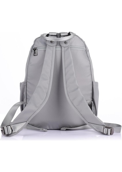 21K - Barcelona Saten Kumaş Kadın Sırt Çantası BC2113 - Açık Gri modelleri