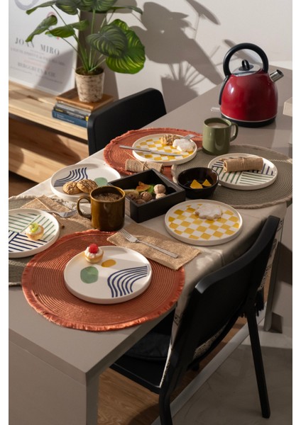 Hand Made 6 Parça Modern Pasta Takımı
