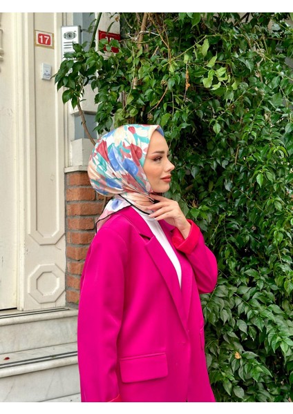 Pera Soft Eşarp Pembe Turuncu 1148-08