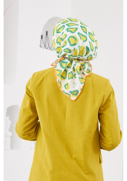 Relax Geometrik Trapz Soft Eşarp Yeşil 1144-06