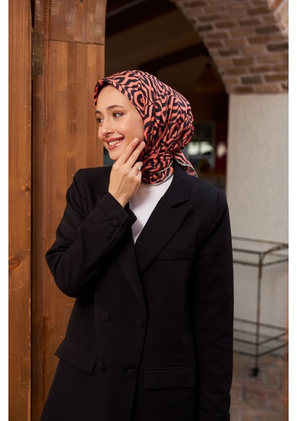 Geo Trefoil Soft Eşarp Kiremit Siyah 1159-17 modelleri