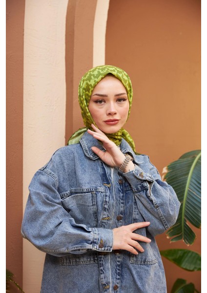 Aura Kazayağı Soft Eşarp Yağ Yeşili 1155-04
