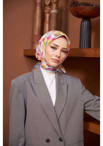 Colorday Puan Soft Eşarp Yağ Yeşili Mavi 1161-06