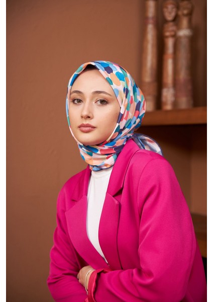 Colorday Puan Soft Eşarp Gece Mavisi Yeşil 1161-07