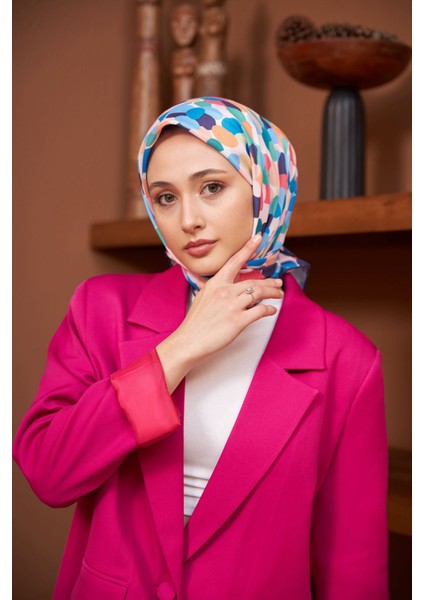 Colorday Puan Soft Eşarp Gece Mavisi Yeşil 1161-07