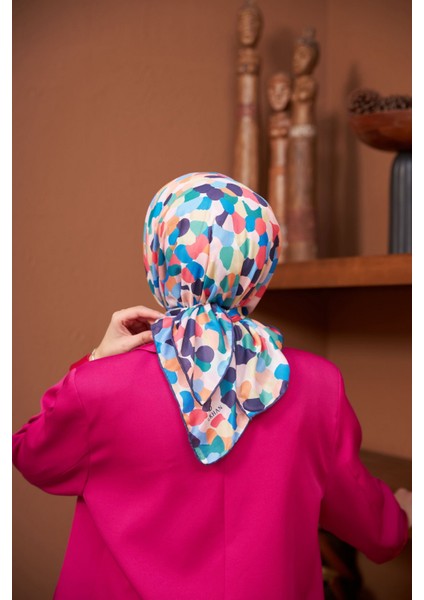 Colorday Puan Soft Eşarp Gece Mavisi Yeşil 1161-07
