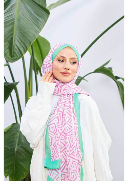 Colorday Pure Soft Şal Beyaz Pembe 3040-06