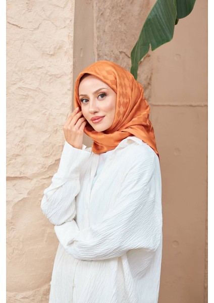 Dama Jakarlı Eşarp Taba 9900-23