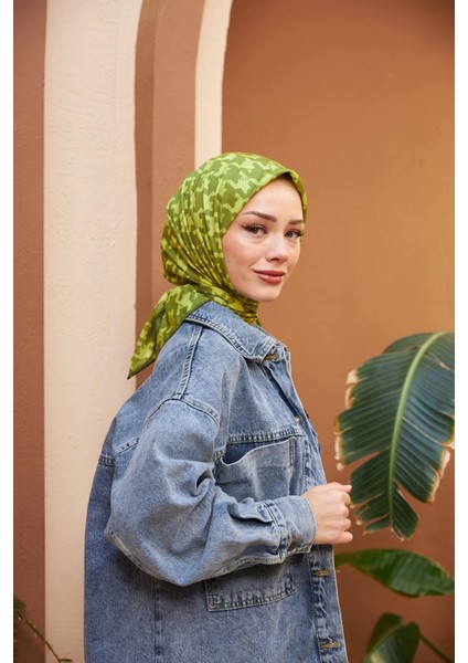 Aura Kazayağı Soft Eşarp Yağ Yeşili 1155-04