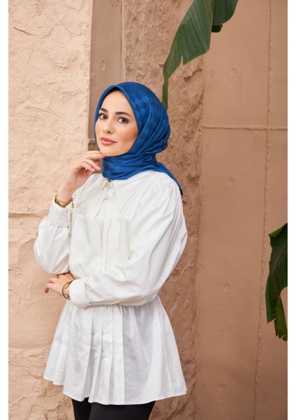 Dama Jakarlı Eşarp Gece Mavi 9900-16