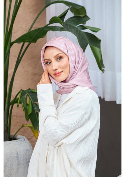 Dama Jakarlı Eşarp Pudra 9900-22