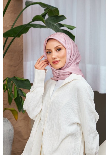 Dama Jakarlı Eşarp Pudra 9900-22