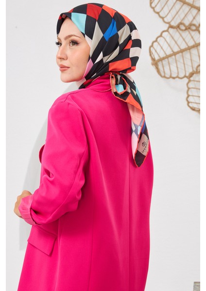 Relax Geometrik Ala Soft Eşarp Kırmızı 1139-18 fiyatları