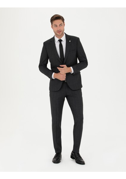 Pierre Cardin Erkek Antrasit Ex. Slim Fit Takım Elbise 50278566-VR006