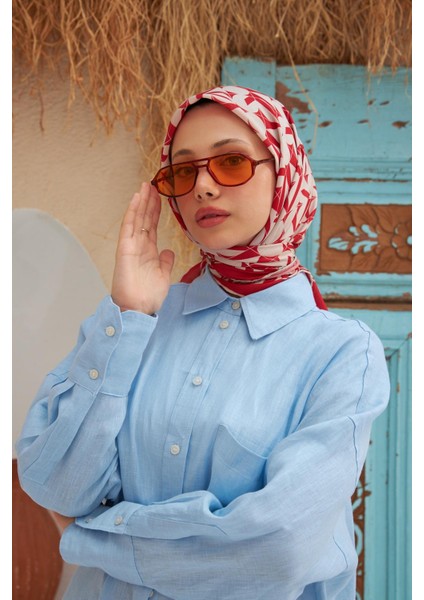 Eva Desen Eşarp Kırmızı 1132-11