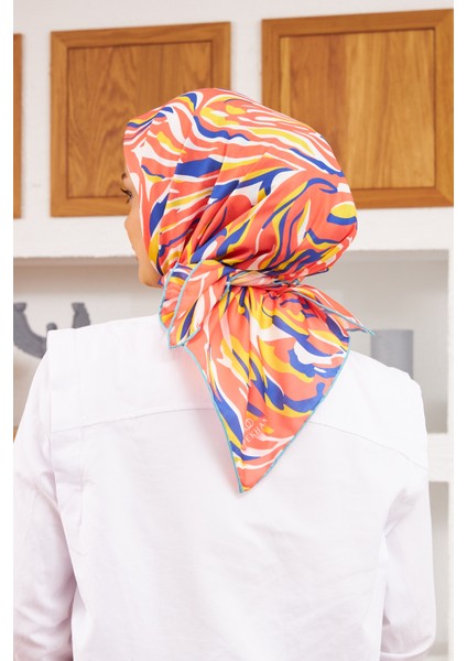 Nature Zebra Soft Eşarp Pembe Turuncu 1141-13