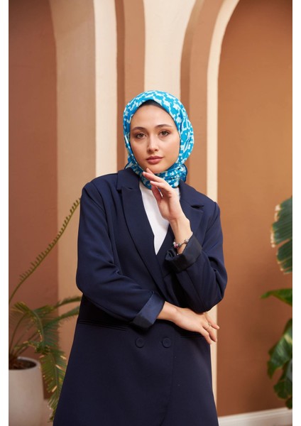Aura Kazayağı Soft Eşarp Mavi 1155-02