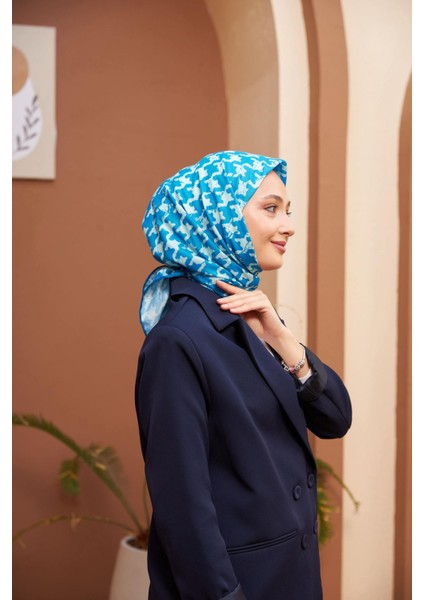Aura Kazayağı Soft Eşarp Mavi 1155-02
