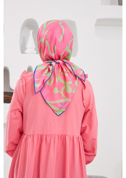 Relax Geometrik Line Soft Eşarp Pembe 1145-17