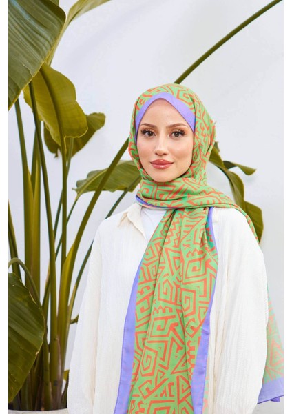 Colorday Pure Soft Şal Yeşil Pembe 3040-17