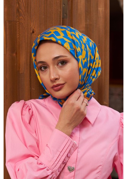 Mono Soft Eşarp Saks Mavi 1152-01