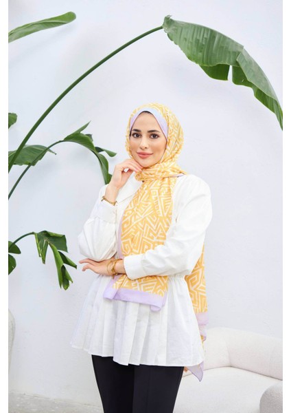 Colorday Pure Soft Şal Lila Sarı 3040-15