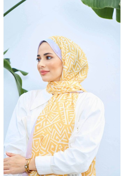 Colorday Pure Soft Şal Lila Sarı 3040-15
