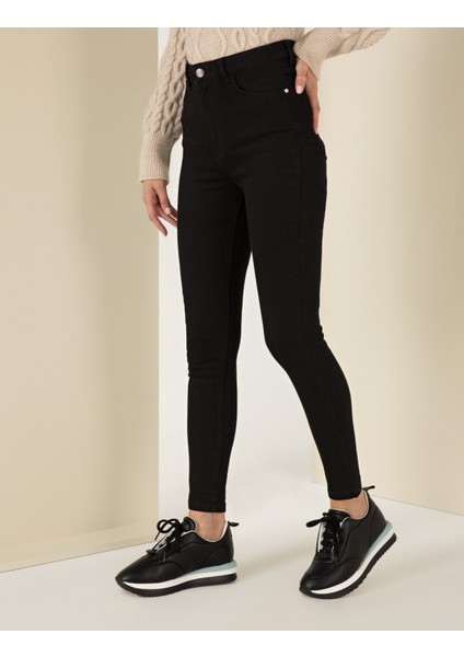 Kadın Siyah Skinny Fit Jean Pantolon 50254383-VR046 fiyatları