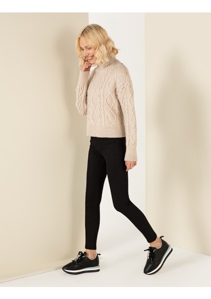 Kadın Siyah Skinny Fit Jean Pantolon 50254383-VR046 modelleri