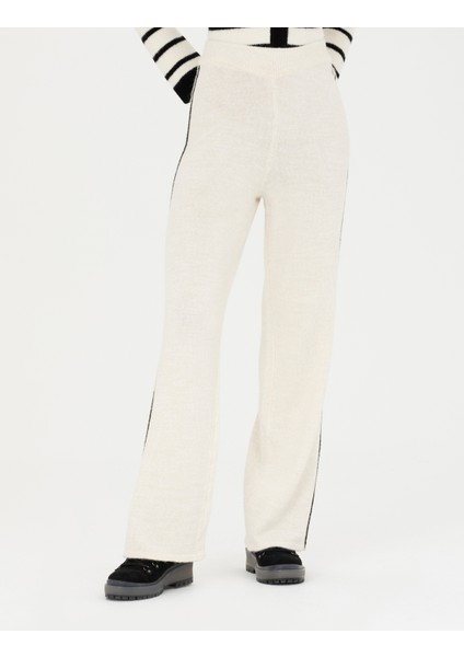 Kadın Ekru Loose Fit Triko Pantolon 50278173-VR019 fiyatları