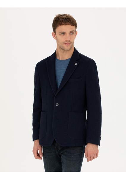 Erkek Lacivert Ex. Slim Fit Ceket 50272747-VR033