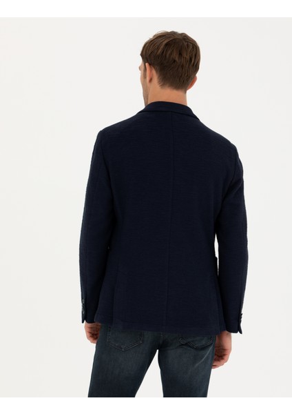 Erkek Lacivert Ex. Slim Fit Ceket 50272747-VR033 fırsatları