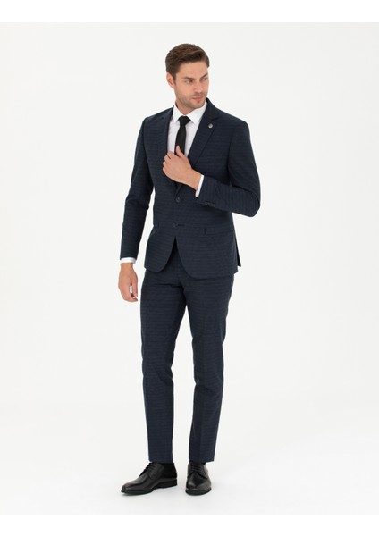 Erkek Lacivert Ex. Slim Fit Takım Elbise 50278529-VR033