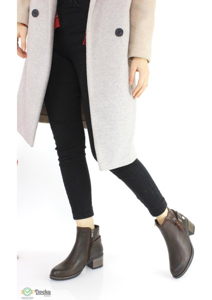 Kadın Hakiki Deri Kalın Topuklu Günlük Klasik Bot M24/KB414 fırsatları