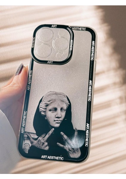 iPhone 14 Pro Uyumlu Baskı Tasarımlı Şeffaf Kılıf