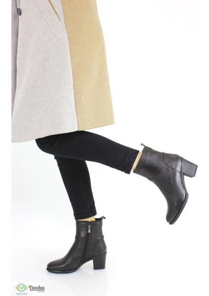 Kadın Hakiki Deri Slim Kalıp Klasik Topuklu Bot M24/KB5070 modelleri